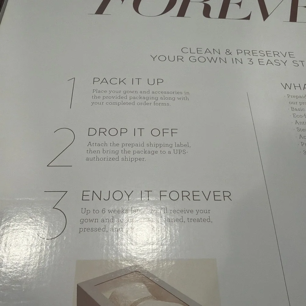 Wedding Gown Kit Cleaning & Preservation Service David's Bridal Love Me Forever